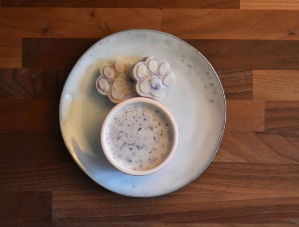 Blueberry Kefir for Dogs in Bowl