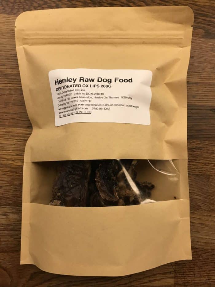 Dehdrated Ox Lips Raw Dog Food