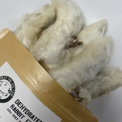Dehydrated Rabbit Feet with Fur