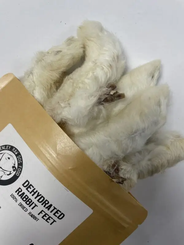 Dehydrated Rabbit Feet with Fur